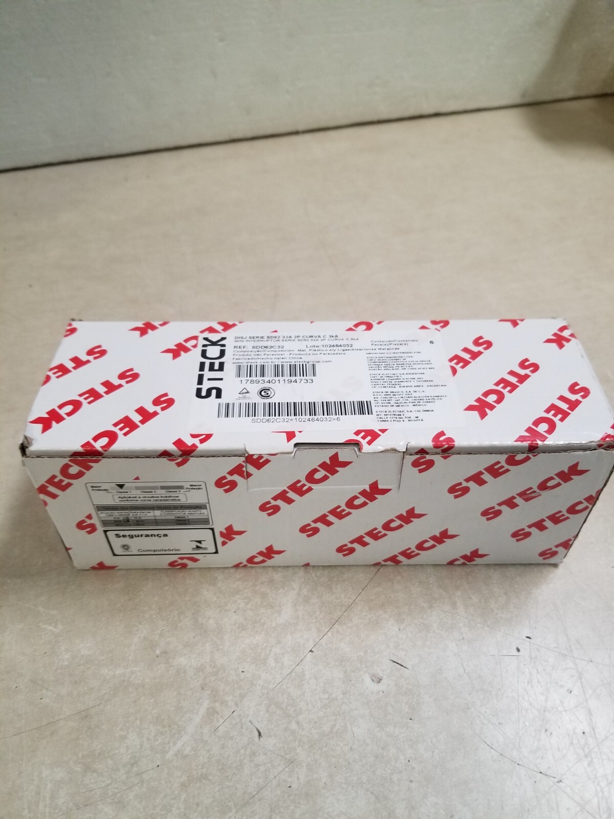 Steck SD62 Mini Interrupter 32A 2P Circuit Breaker SDD62C32 – Box Of 6