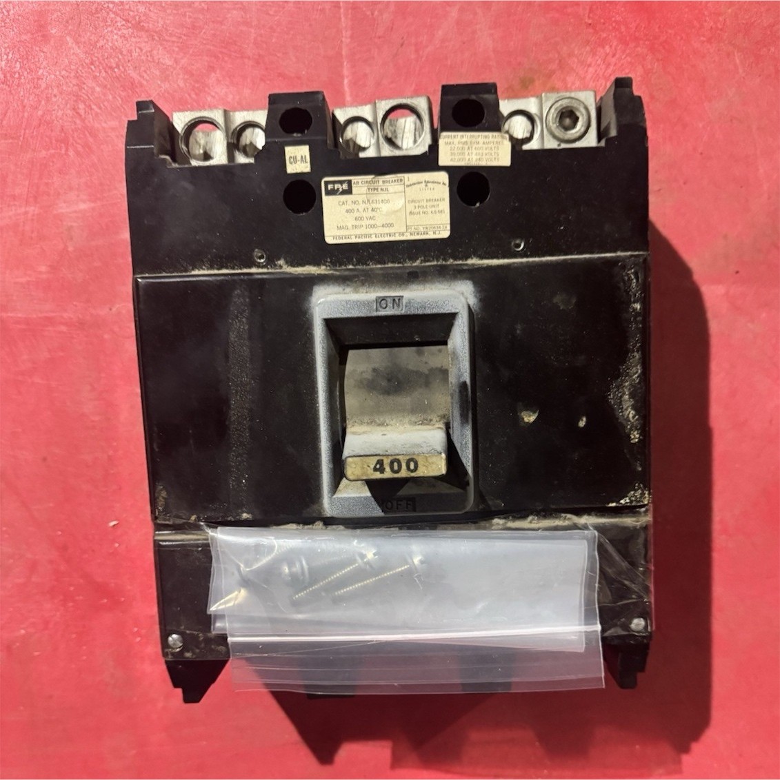 FPE HJB23N 400A Main Circuit Breaker 3-Pole 240V AC Thermal Protection