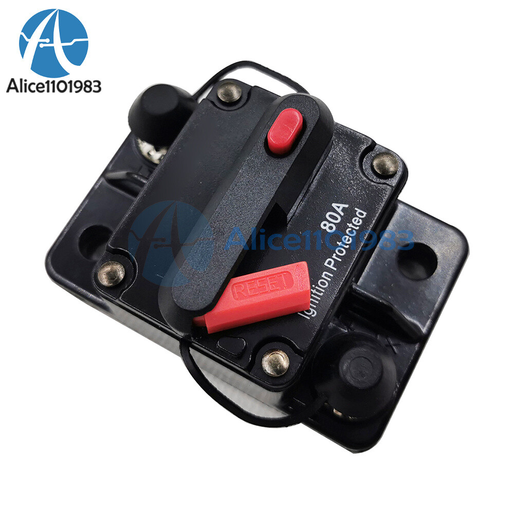 Waterproof Circuit Breaker Fuse Reset 30-300A DC12-48V Car Boat Auto Breaker