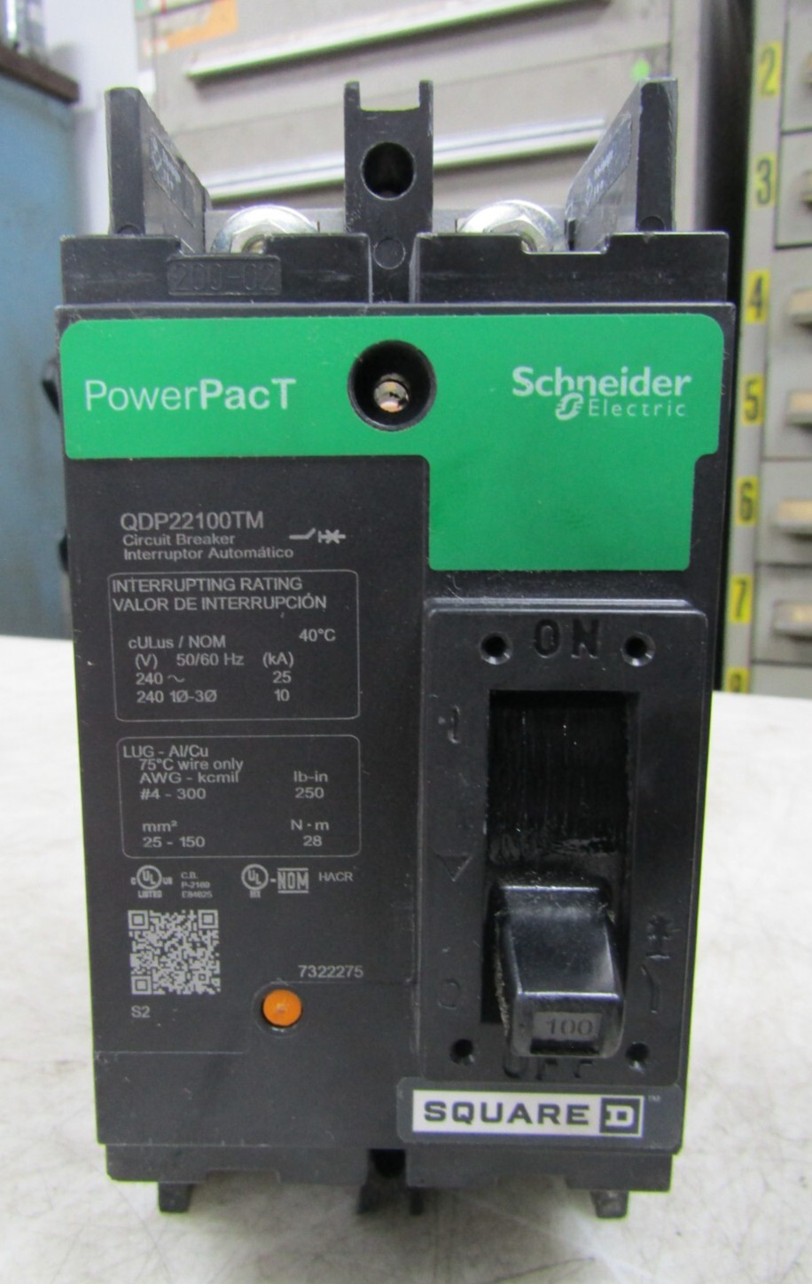 💥NEW SQUARE D 100 AMP POWERPACT CIRCUIT BREAKER 2 POLE 240 VAC QDP22100TM