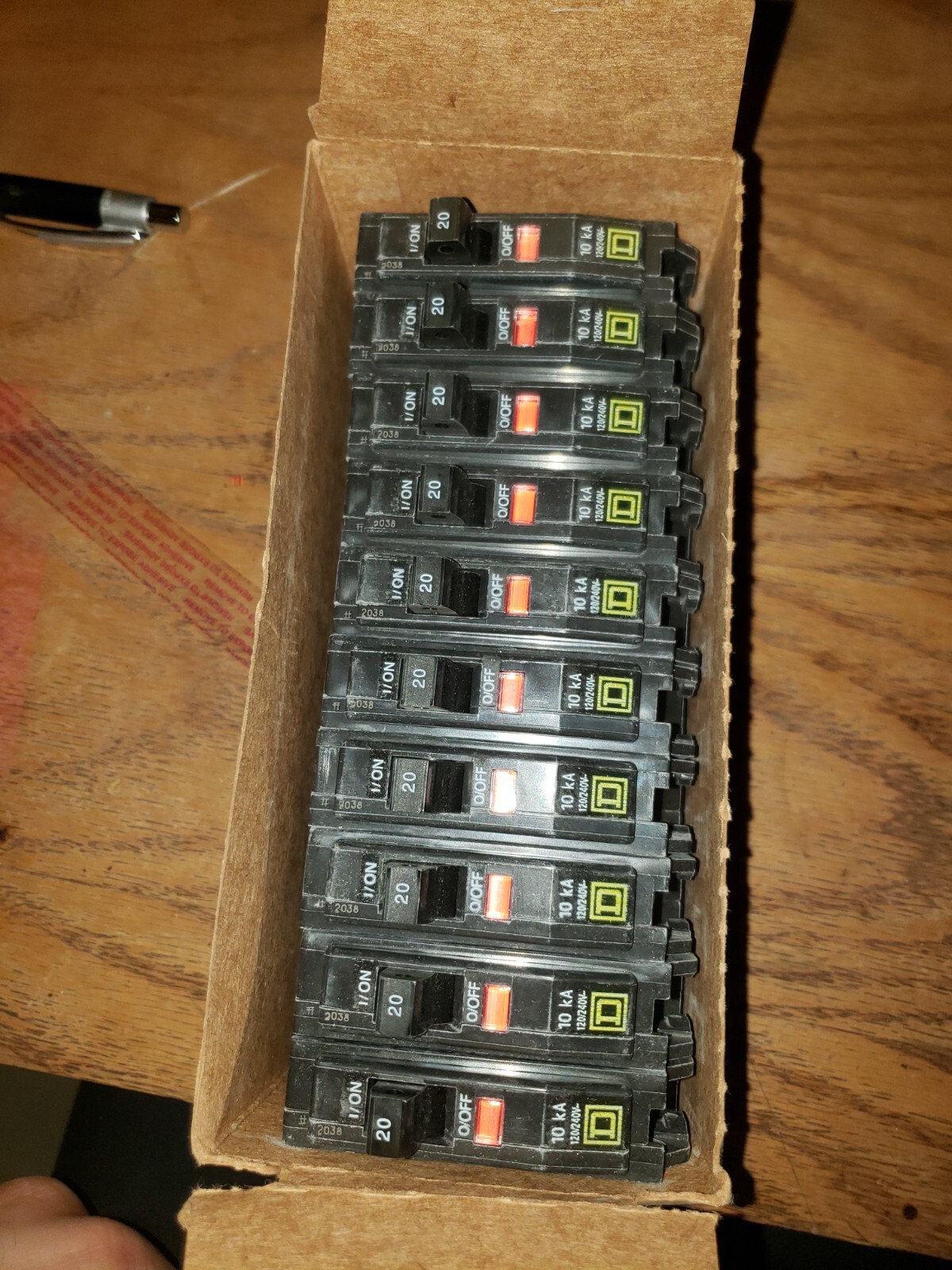 SQUARE D QOB120 1 POLE BOLT-ON CIRCUIT BREAKER (BRAND NEW) (LOT OF 5)