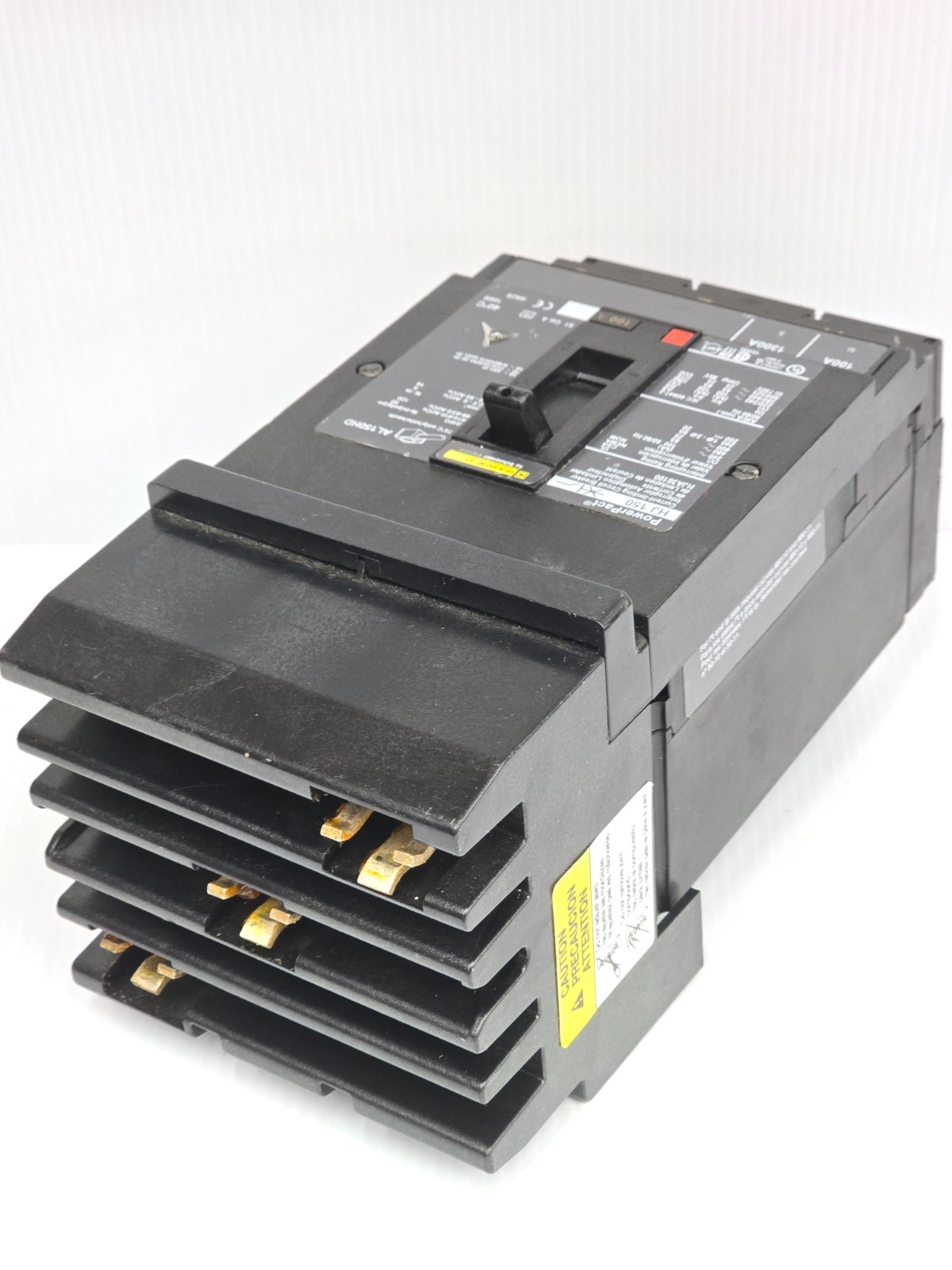 Square D PowerPact 100 Amp I-Line Circuit Breaker 600 VAC 3 Pole 100 kA HJA36100