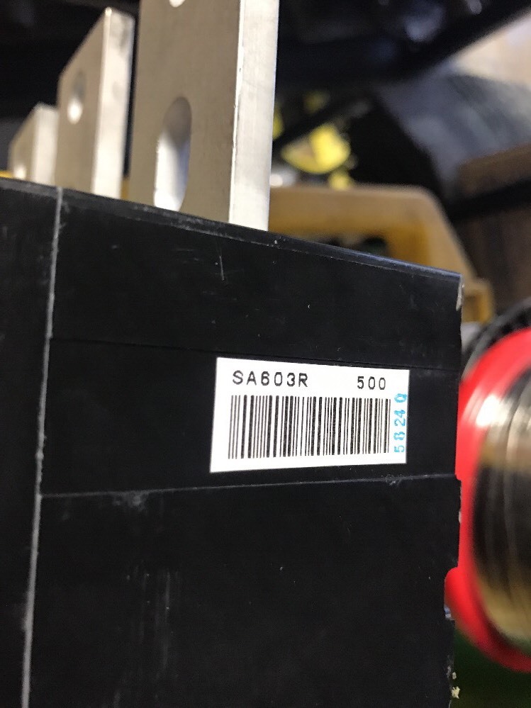 Fuji Electric SA603R 500A 600V Molded Case Auto Circuit Breaker