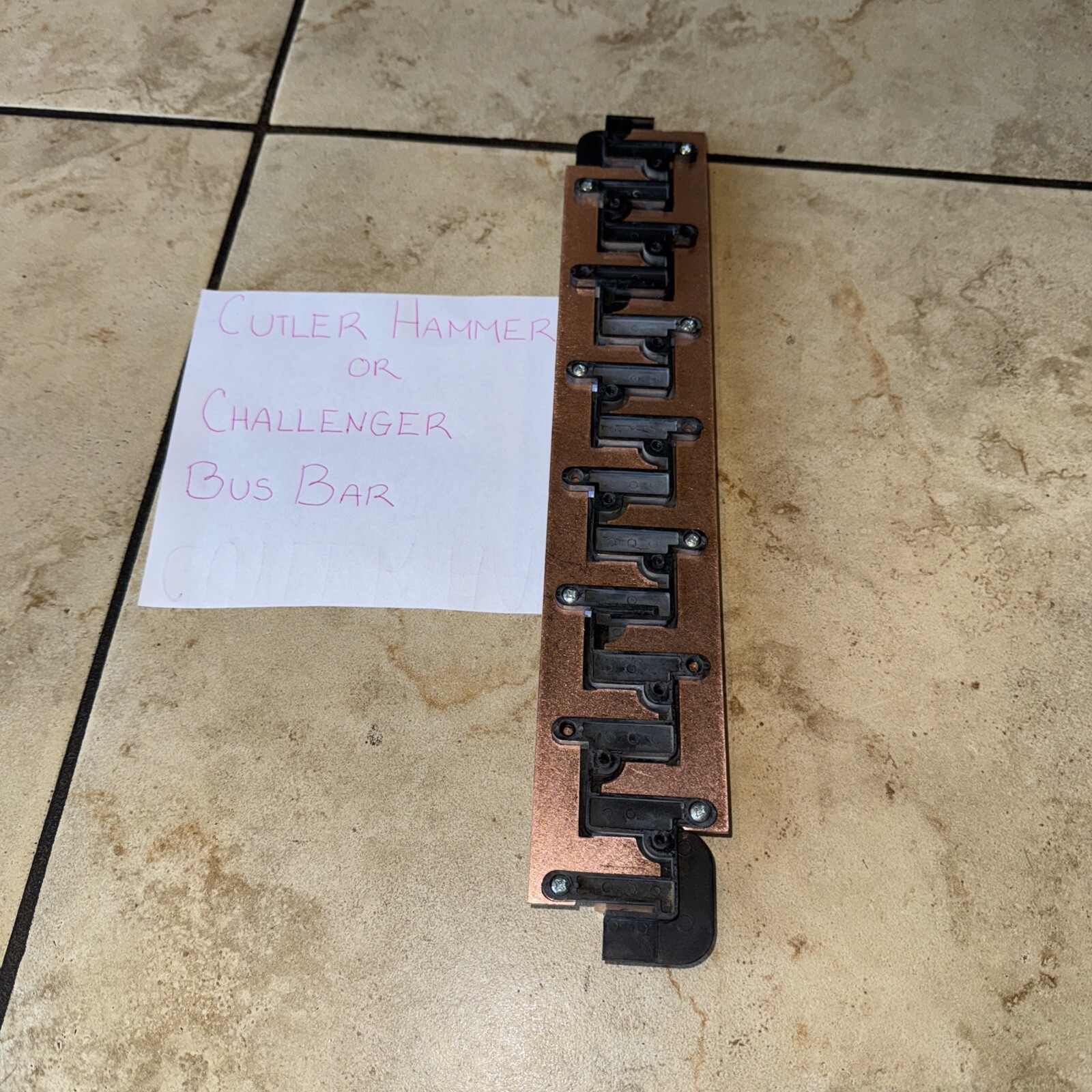 CUTLER H OR CHALLENGER BUS BAR 125A 120/240V 1 PH 14 SPC COPPER BRASS