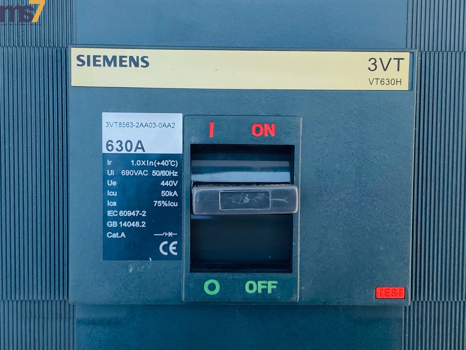 SIEMENS 3VT8563-2AA03-0AA2 VT630H 3VT MOLDED CASE CIRCUIT BREAKER 3P 630A #NEW-2