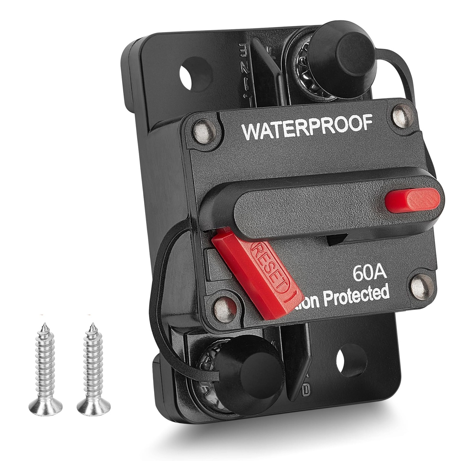 60A Circuit Breaker for Boat, Trolling Motor, ATV, Trailer, Solar, 12V-48V, W…