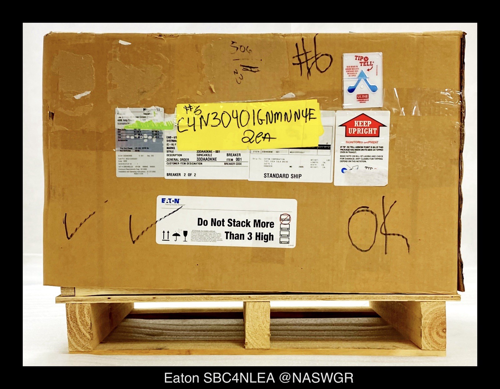 Eaton Magnum SB SBNC4N3LEA Circuit Breaker MO/DO – 4000A – Unused/Warranty