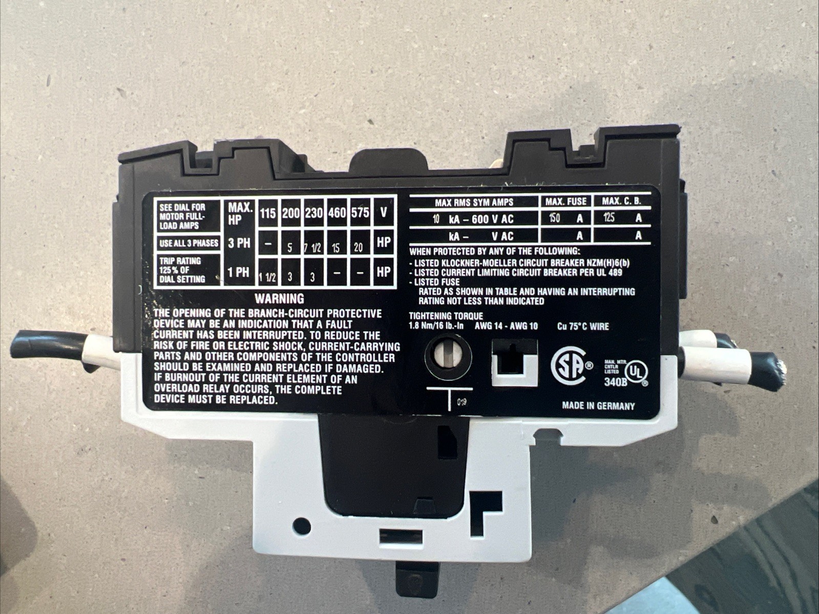 QUANTITY 3 Motor Protective Circuit Breaker PKZMO25 For Eaton Moeller PKZM0-25