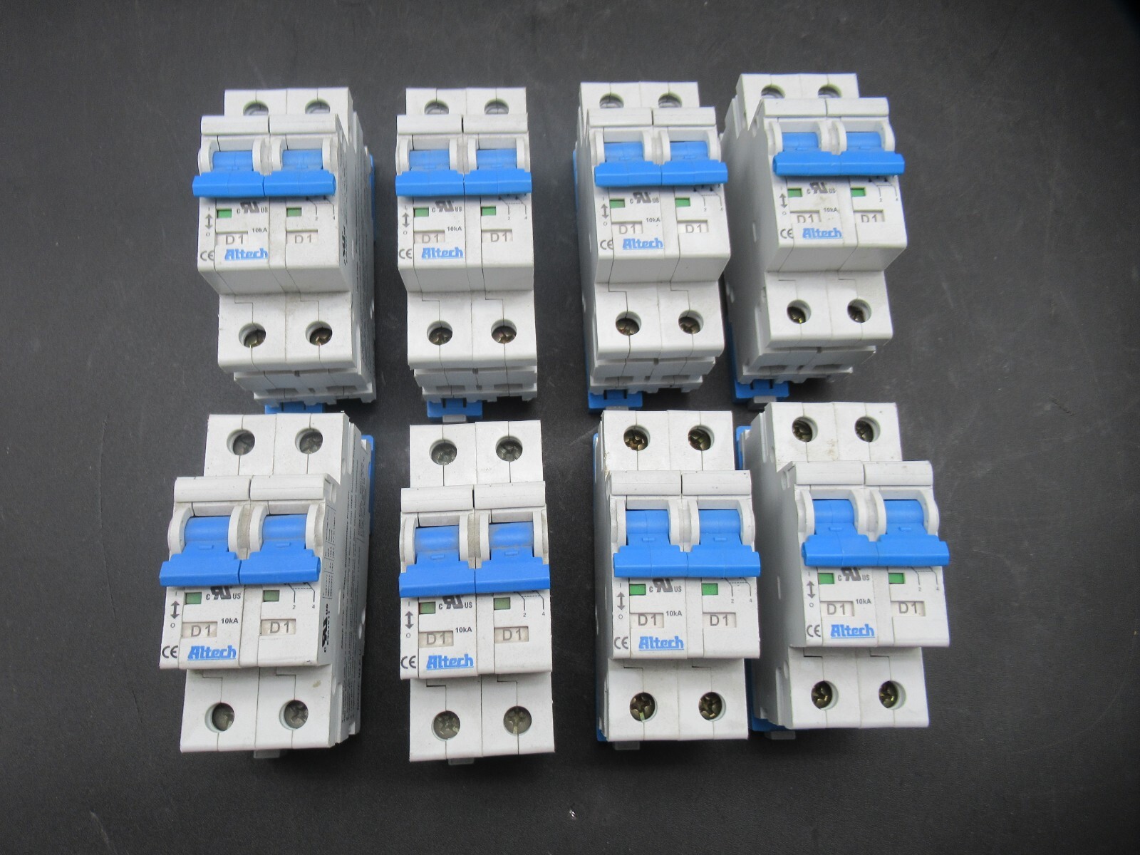 Lot of 8 Altech E301611 2-Pole Circuit Breakers *New Old Stock*