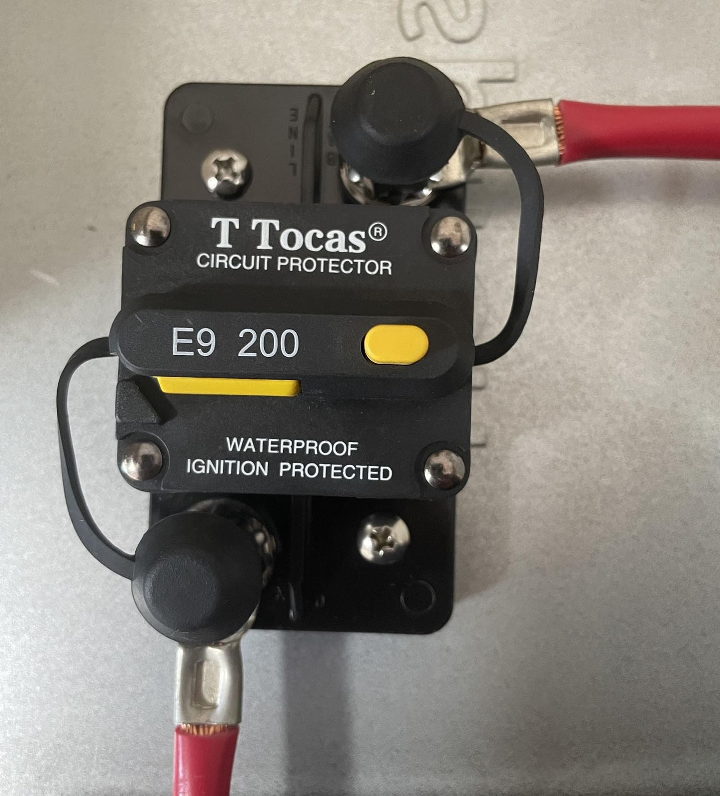 Hi-Amp 200 Amp Trolling Motor Circuit Breaker with Manual Reset Switchable fo…