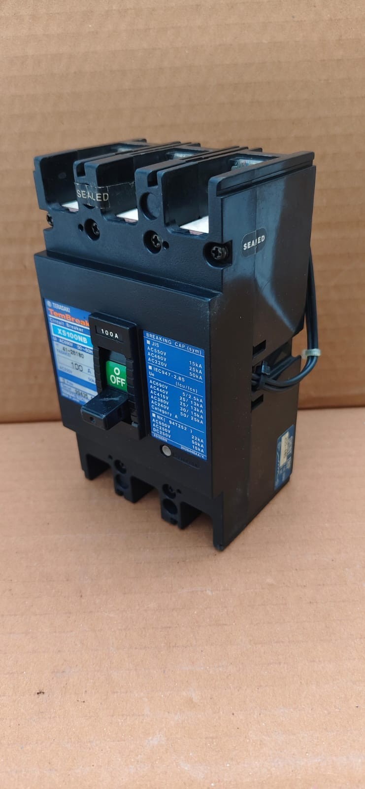 TERASAKI TEMBREAK XS100NB 100A 3 POLE AC690 50~60Hz 41-26180