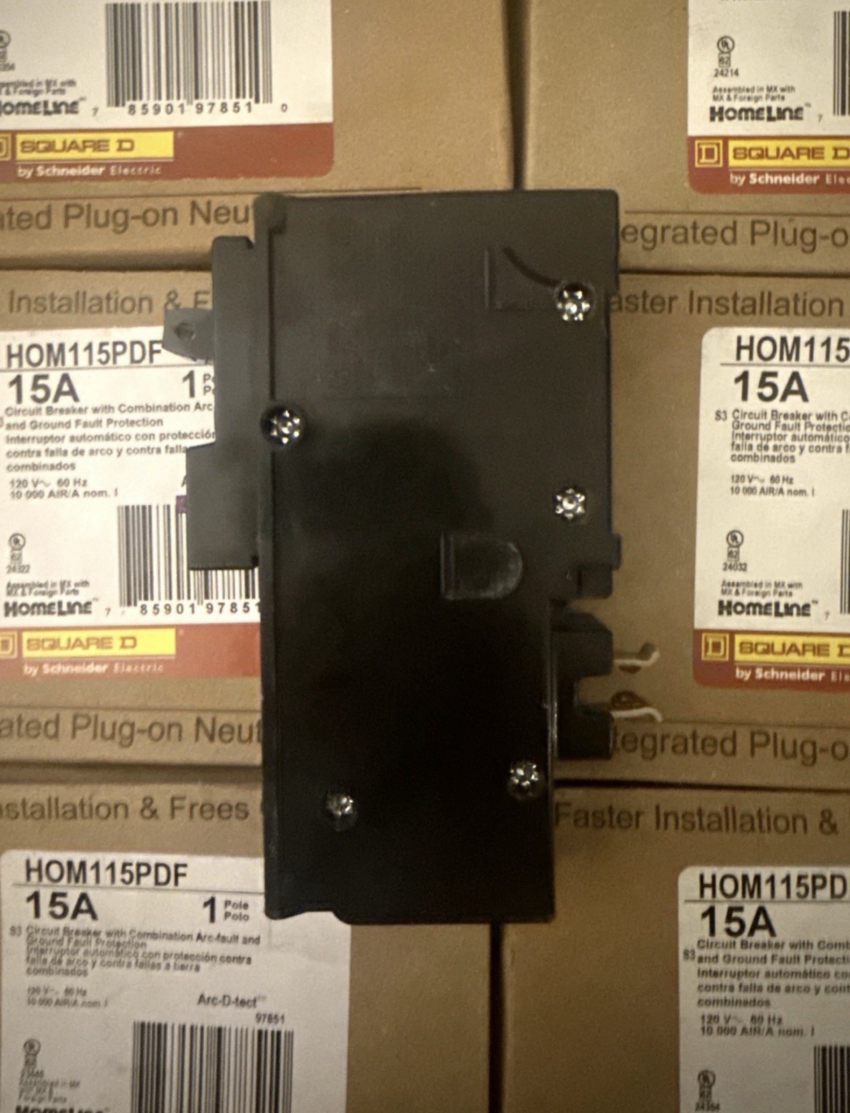 10PCS SQUARE D HOMELINE HOM115PDF HOM115PDFC PLUG ON NEUTRAL 15A AFCI/GFCI NEW