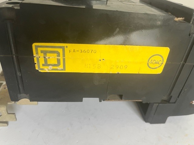 Square D FA-36070 Circuit Breaker 70Amp I Line 600VAC 3 Pole