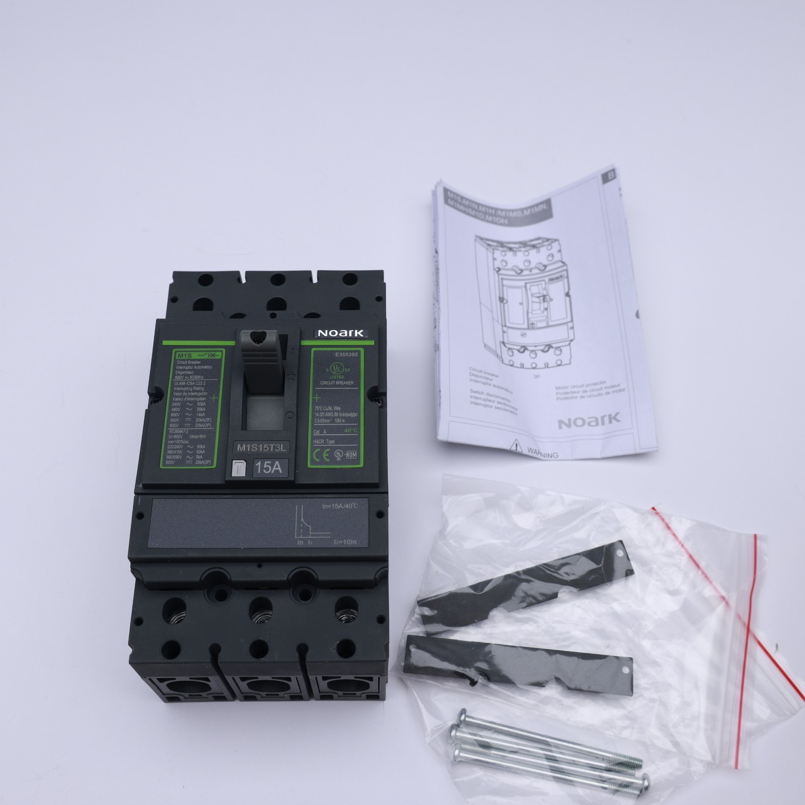 NOARK M1N70T3L 70A Molded Case Circuit Breaker, 3 Pole Up to 690 VAC/600 VDC