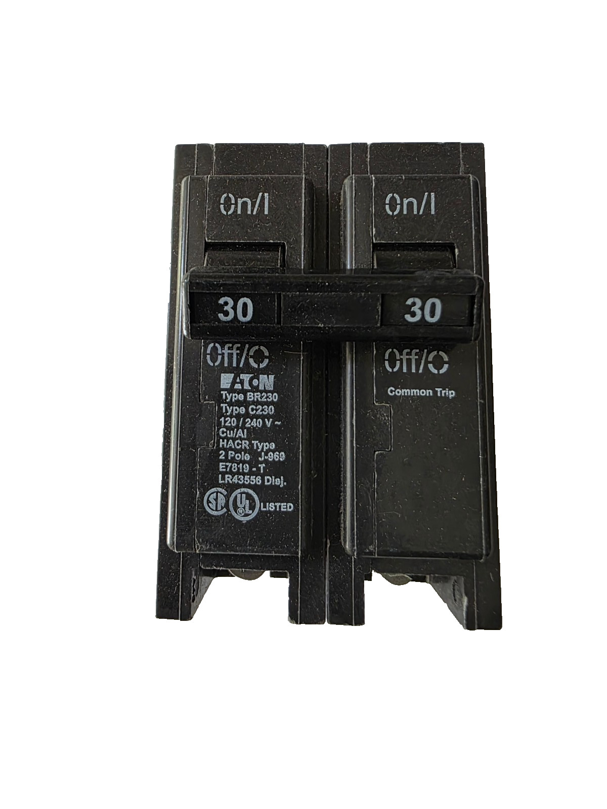 Eaton BR230 30 Amp 2-Pole Type BR Circuit Breaker 120/240V