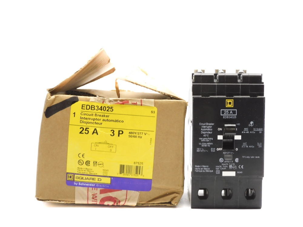 SQUARE D EDB34025 277V 25A NSMP