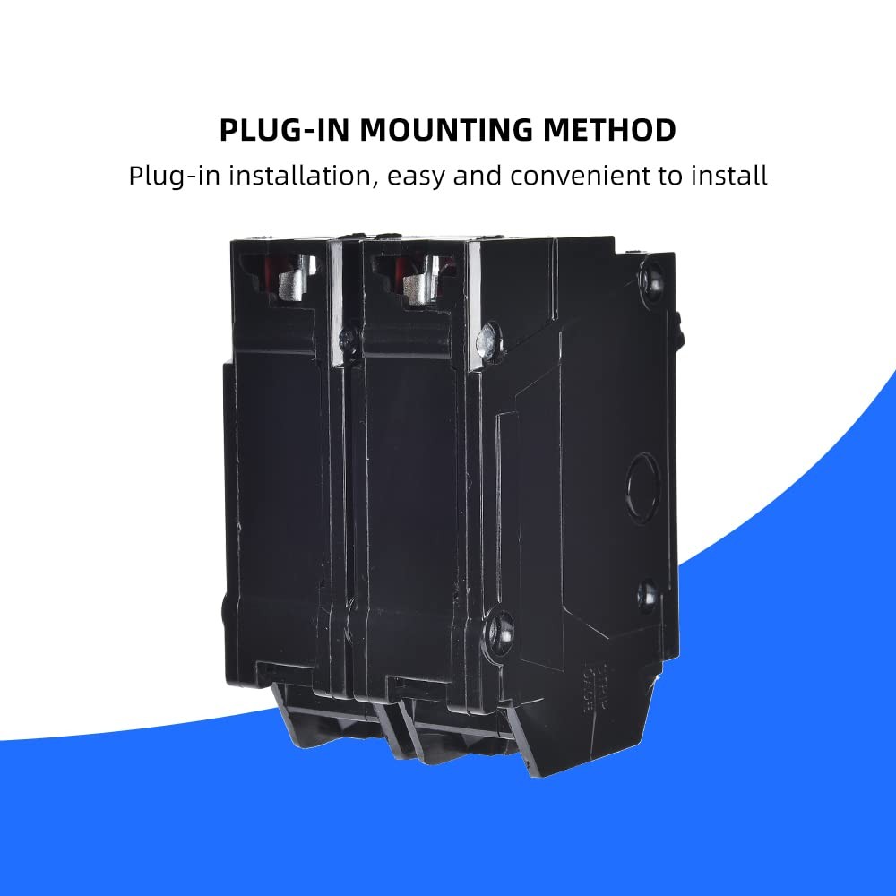 100 Amp Breaker, 2 Pole Circuit Breaker 120/240VAC 10KA Plug-in Mount