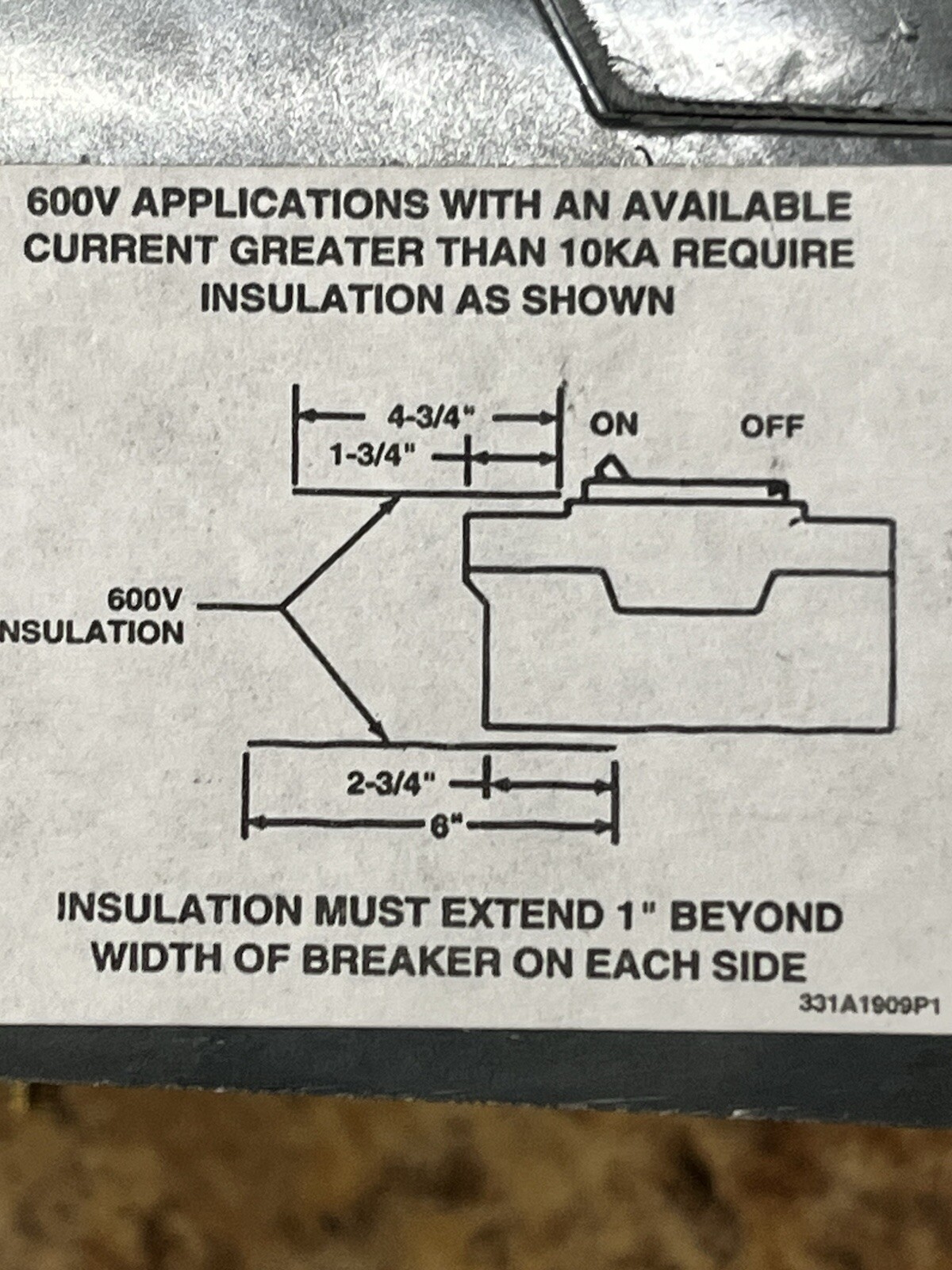 GE Spectra Hi-Break Circuit breaker 80 Amps UV Trip