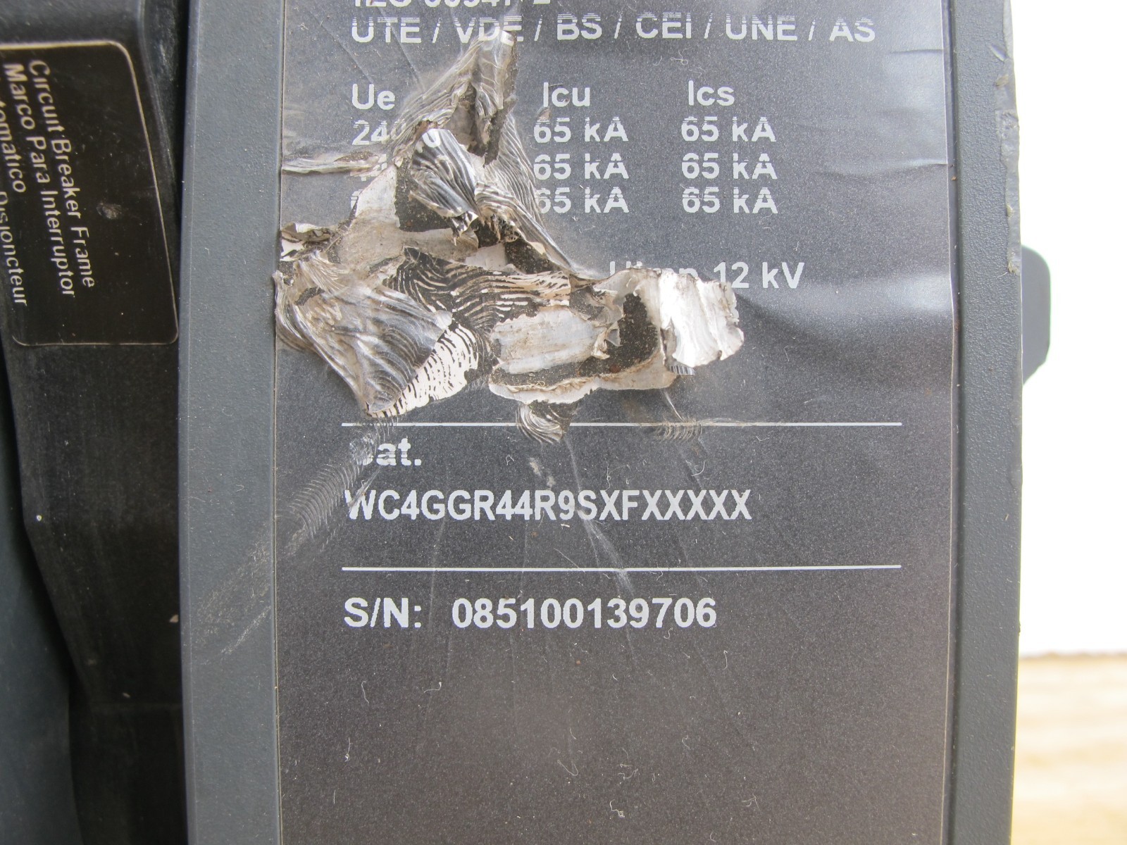 Square D NW25H1 WC4GGR44R9SXFXXXXX 2500 Amp Schneider Electric 2500A NW 25 H1 MP