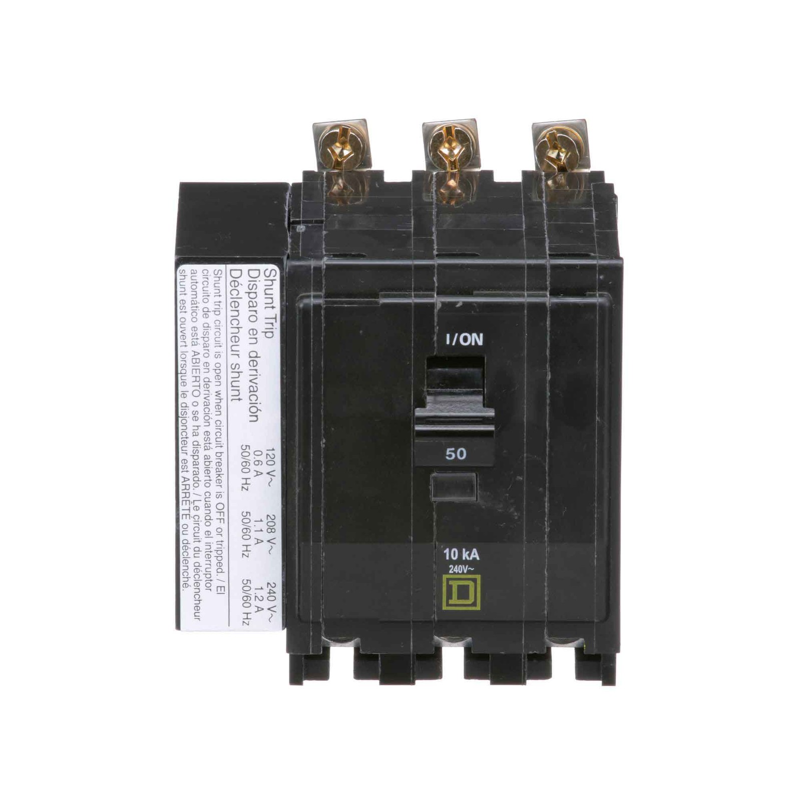 NIB – Square D – QOB3501021 – Mini Circuit Breaker, Qo, 50A, 3 Pole, Bolt On