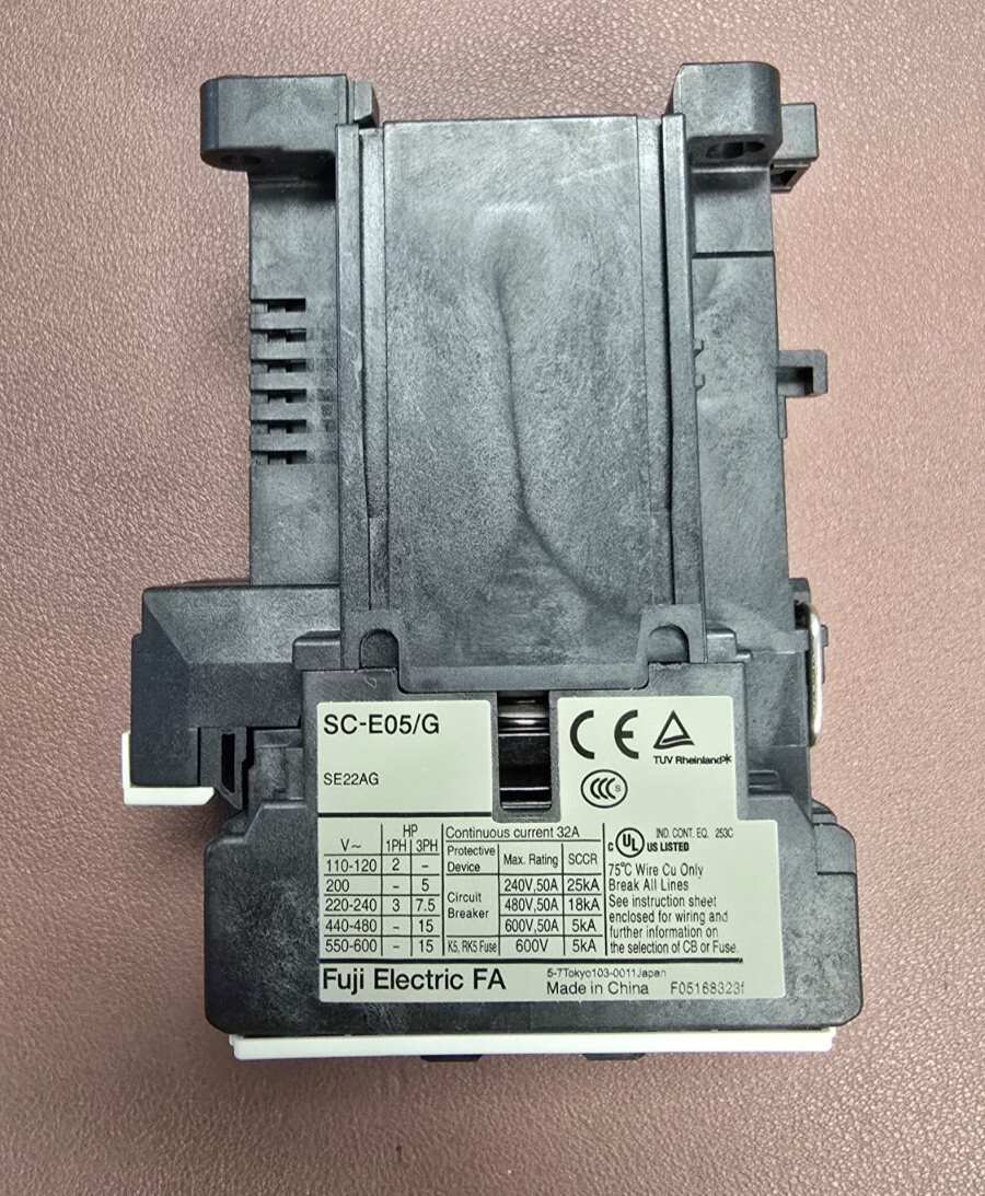 SC-E05G-24VDC – Fuji Electric SC-E05G series IEC contactor, 25A, (3) N.O. power
