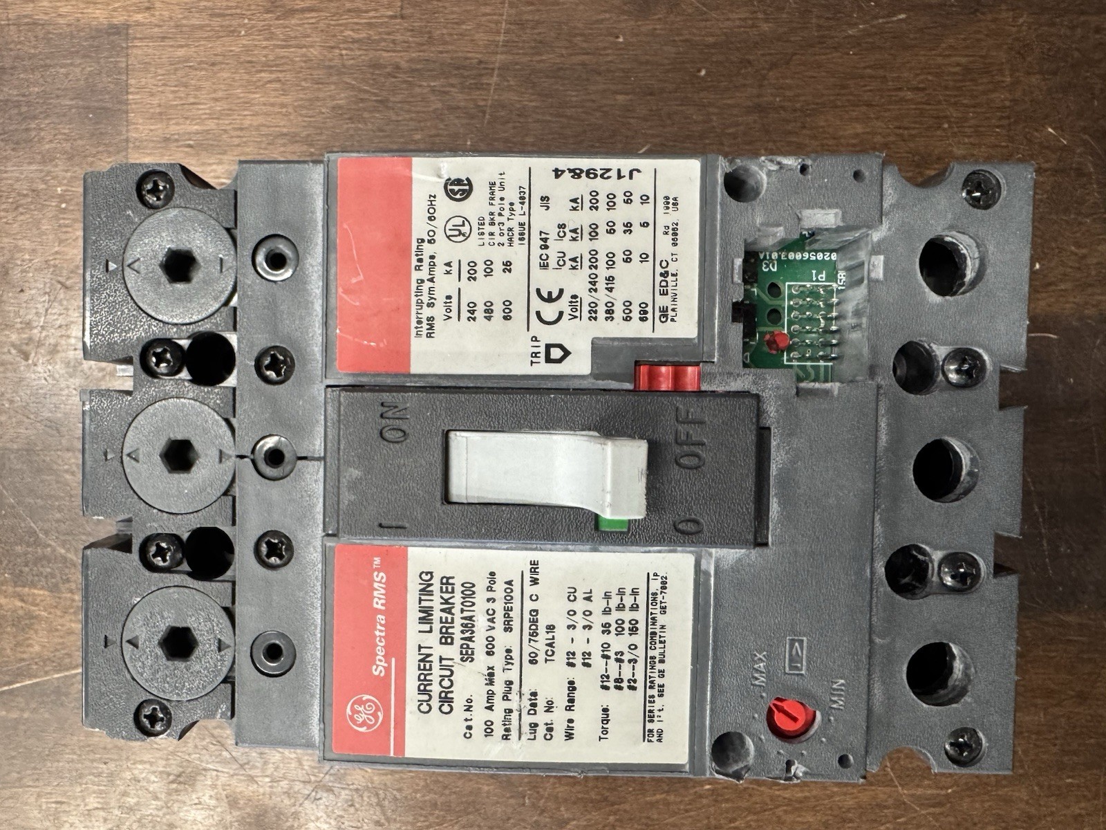 GE SEPA36AT0100 Molded Case Circuit Breaker