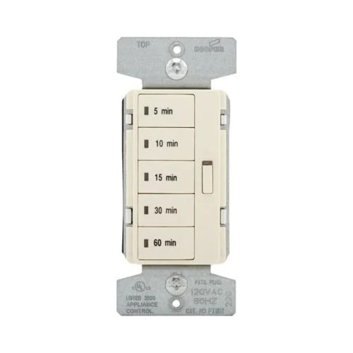 Eaton PT18M-A 1800W 15 Amp 5-Button Minute Timer with Off Single-Pole, Almond