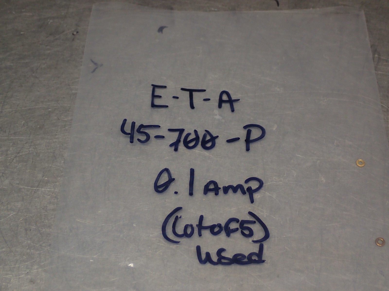 ETA 45-700-P 0.1A Circuit Breakers Used With Warranty (Lot of 5)