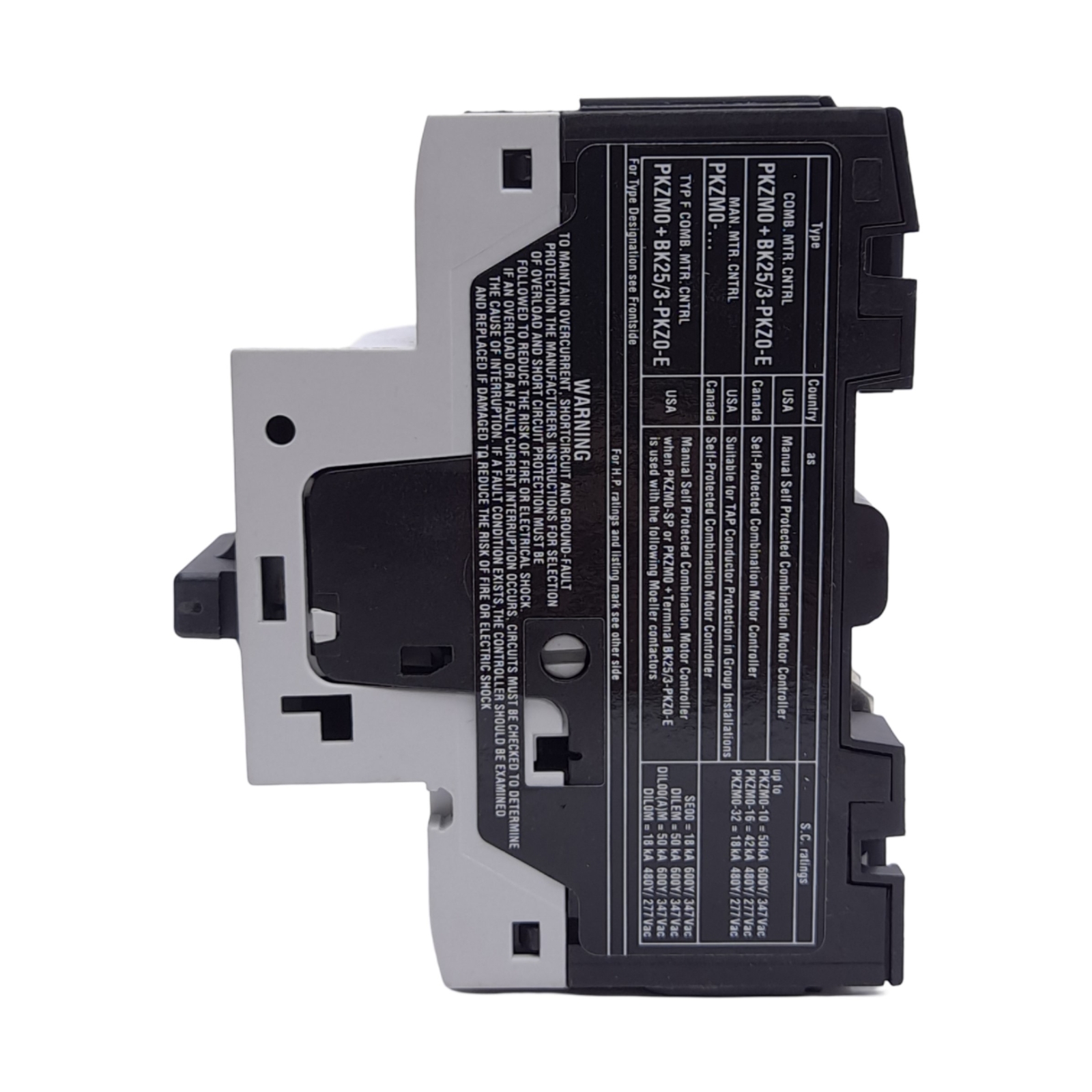 Moeller PKZM0-25 Motor-Protective Circuit Breaker, 3-Pole, 690V, 25A, DIN Rail