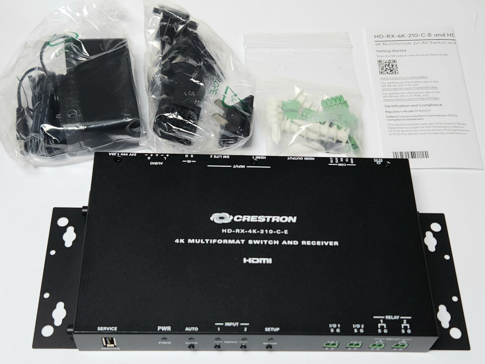 CRESTRON HD RX 4K 210 C E 4K Multiformat 2X1 AV Switch and Receiver Model M18450