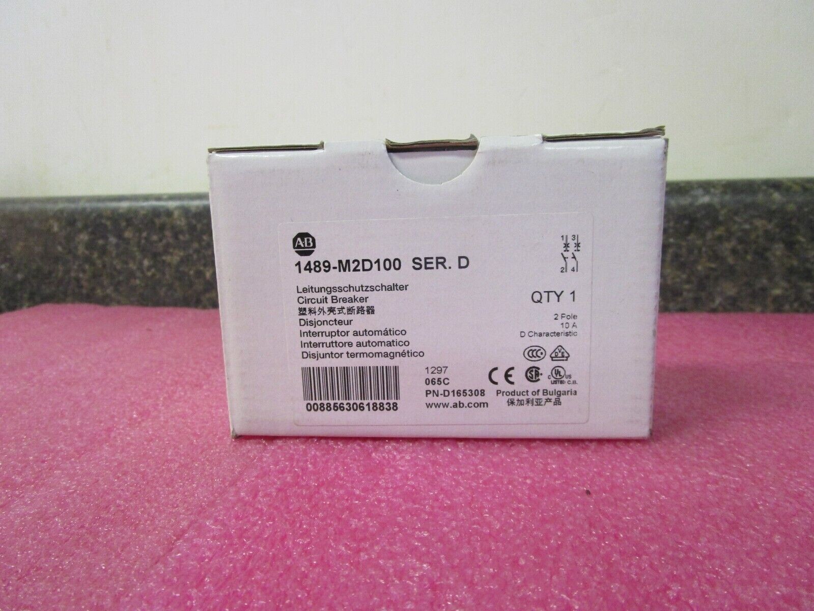 NEW! Allen Bradley Circuit Breaker 1489-M2D100 10A 2Pole Siemens 660.123763