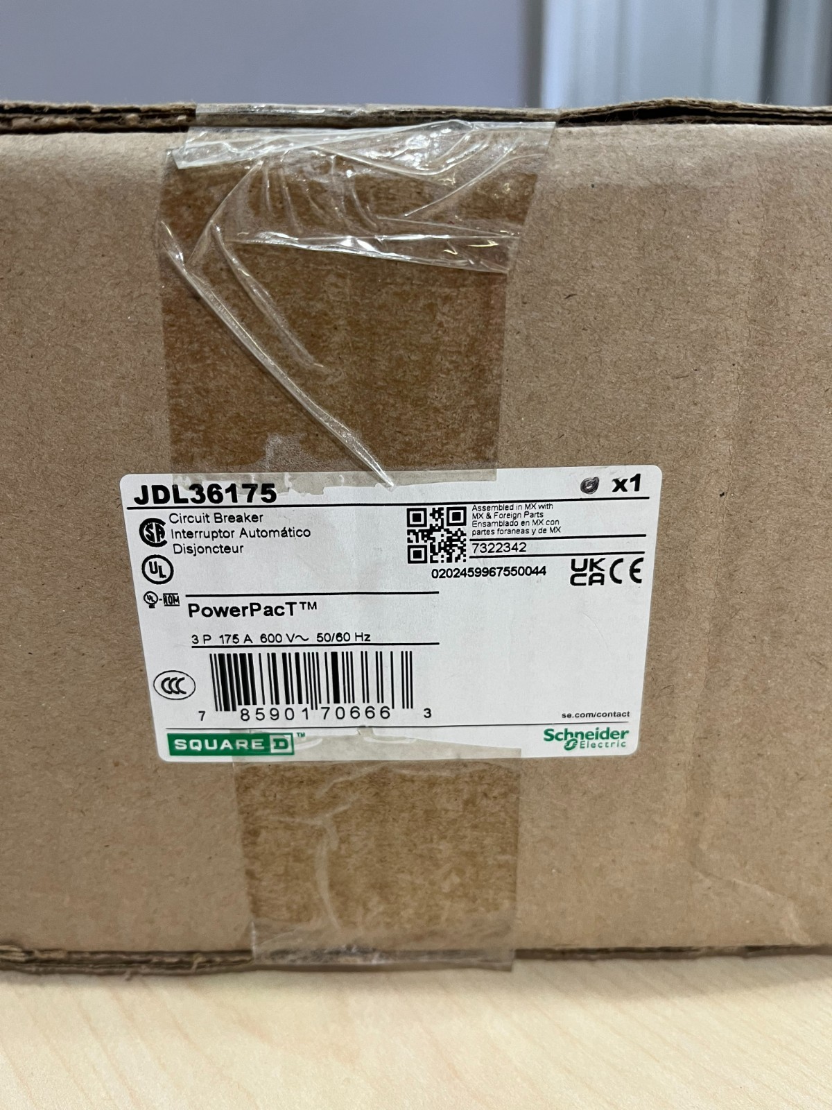 Square D JDL36175 600V Circuit Breaker