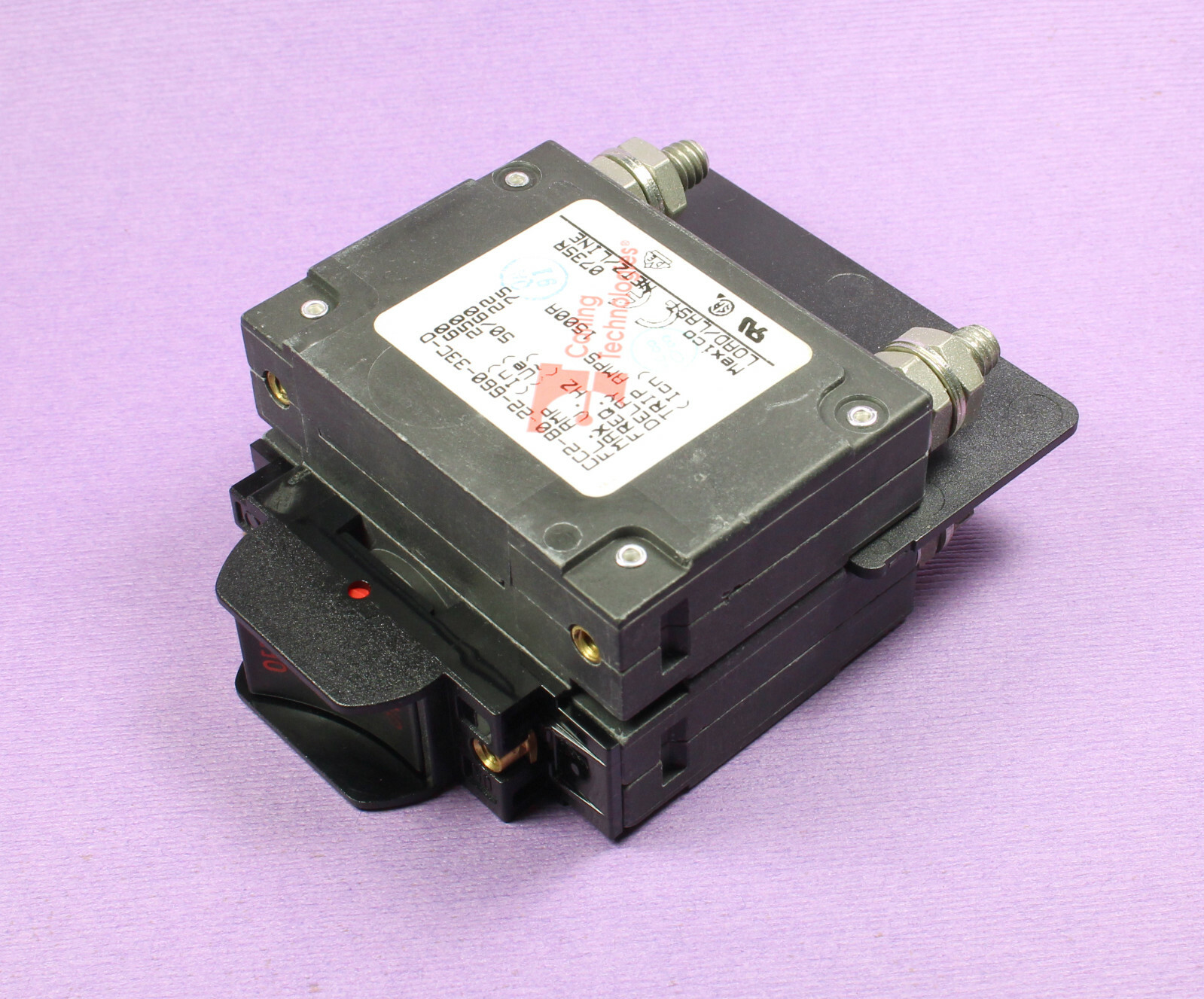 Carling Technologies Circuit Breaker Magnetic Hydraulic 2Pole 60A 480VAC/277VAC