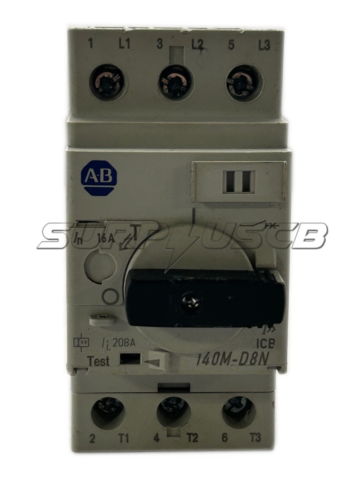 Allen Bradley 140M-D8N-C16 Circuit Breaker, 10-16 Amp, High Break, DIN Rail, 3P