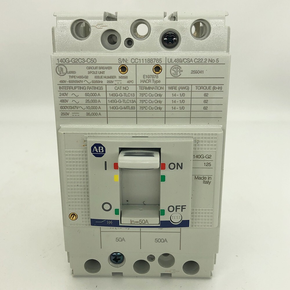 140G-G2C3-C50 New 140G 125A Frame Molded Case 50 A Circuit Breaker 140GG2C3C50