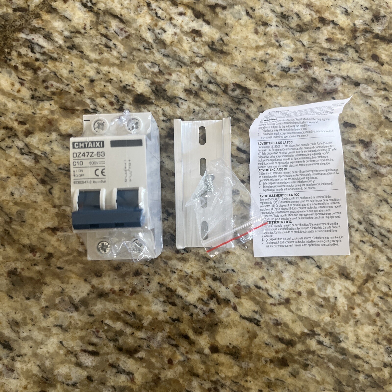 Chtaixi Circuit Breaker – DZ47N-63 C63 120/240v 50/60hz 2 Pole – Sealed (85)