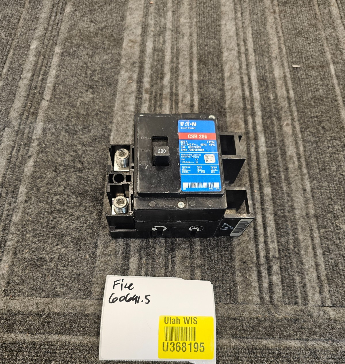 Eaton CSR2200N Circuit Breaker 200A 2-Pole 120/240V 60Hz 40C CSR 25k