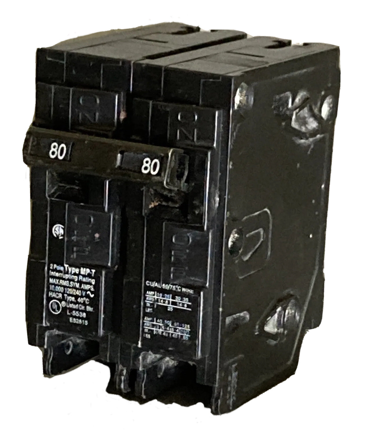 MP280 Molded Case 80A 240V Circuit Breaker 2Pole MP Series MP-T Circuit Breaker
