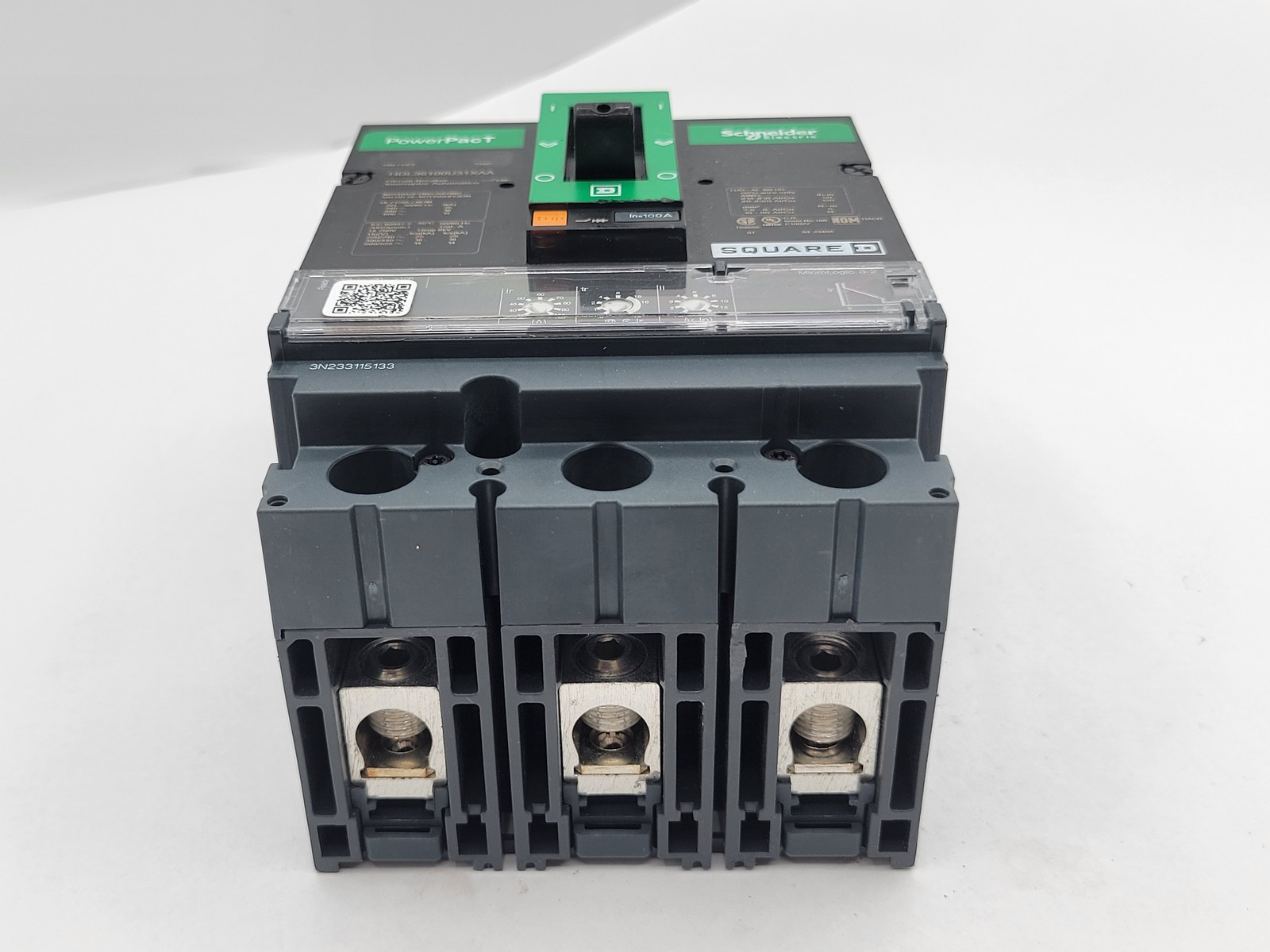 Square D HDL36100U31XAA PowerPact Circuit Breaker 100 Amp 3 Pole 240/480/600V