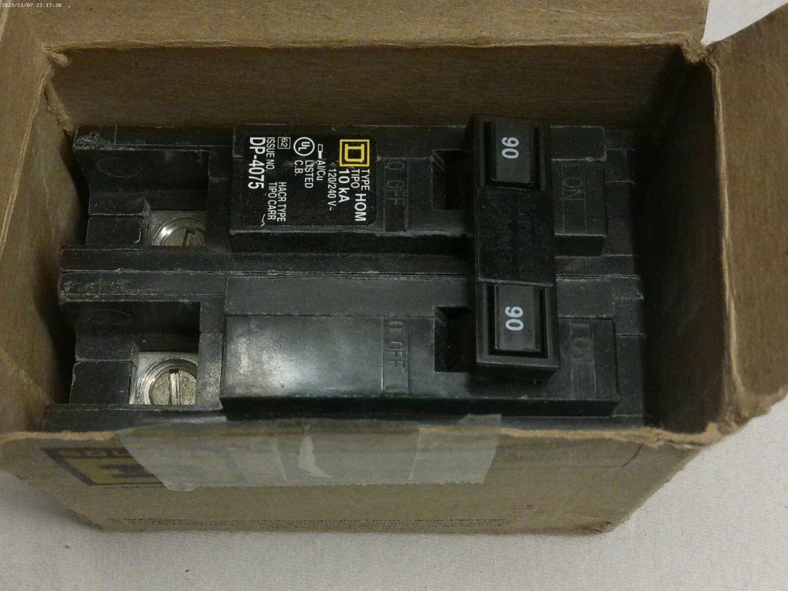 Square D – HOM290CP Homeline 90-Amp Two-Pole Circuit Breaker