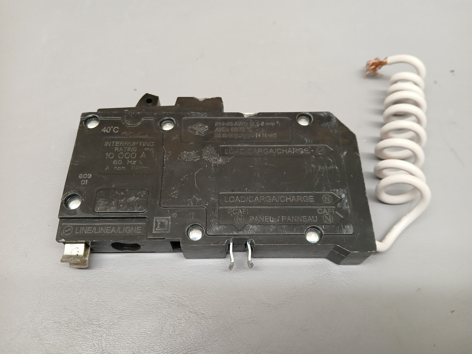 Square D QO120CAFI 20 Amp 1 Pole 120V Plug In Arc Fault CAFI Combination Breaker