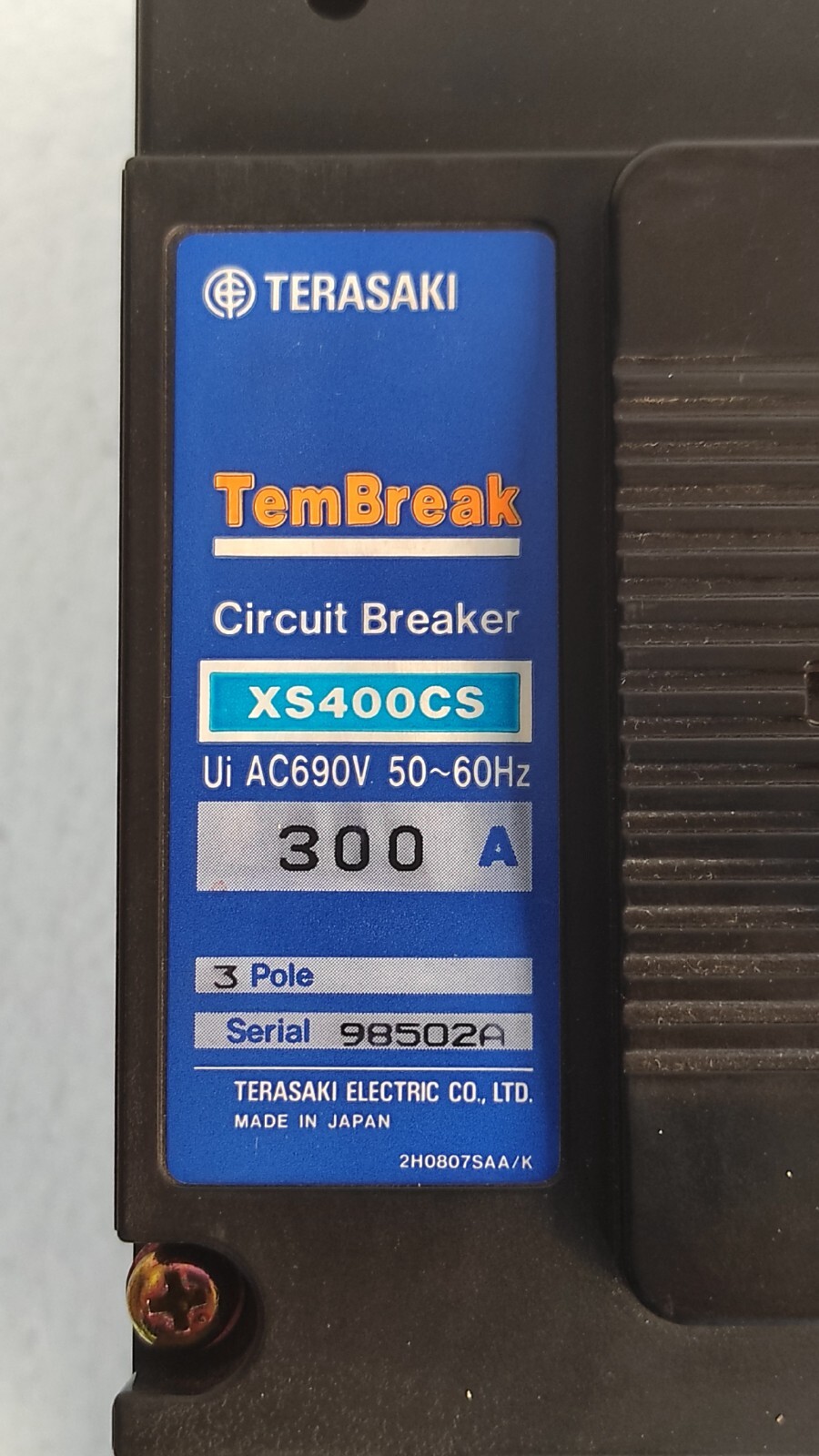 Terasaki TemBreak xs400cs / XS400CS 300A 3 Pole Circuit Breaker