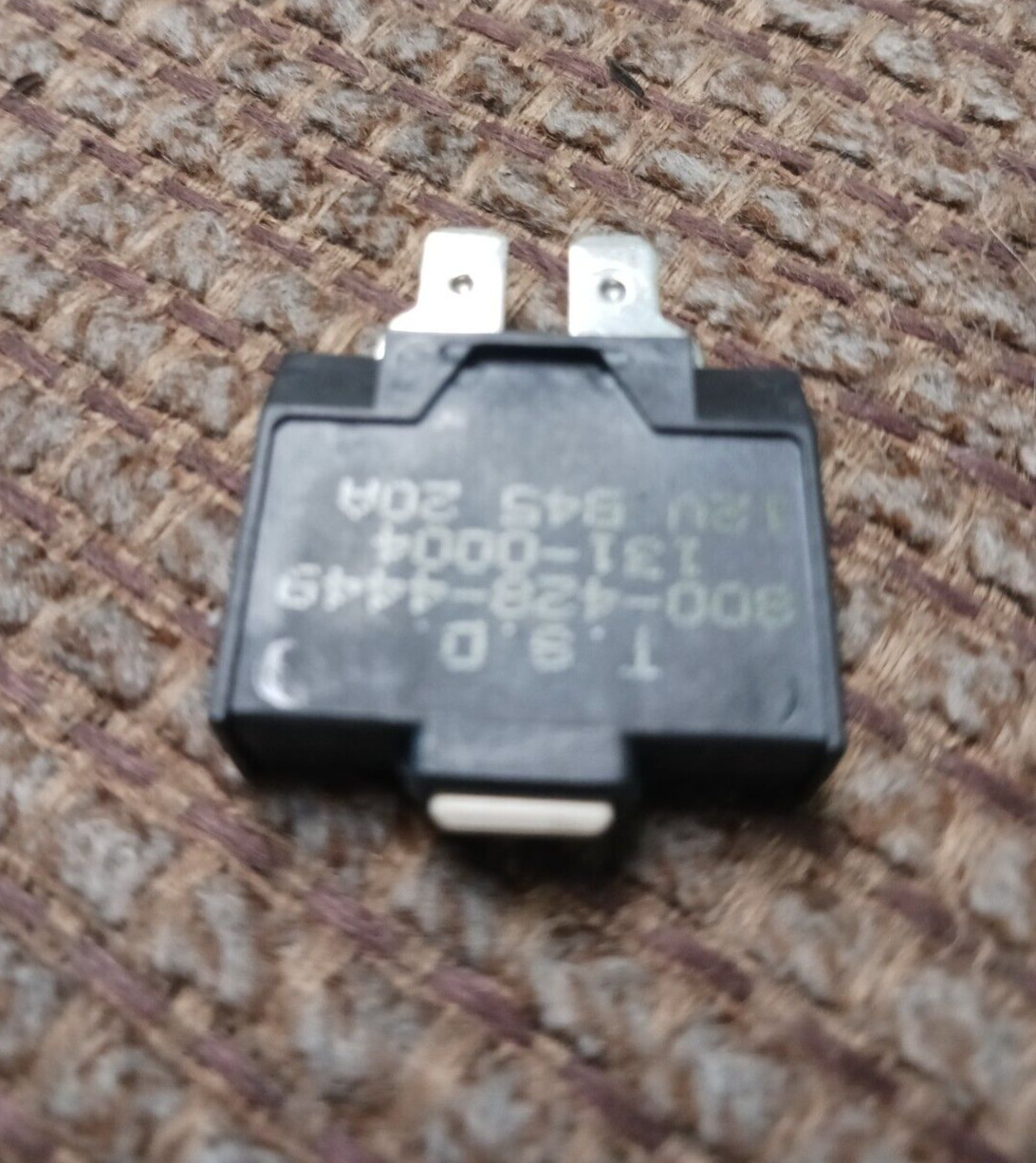 T.S.D. Manual Circuit Braker 131-0004 , 12 Volts 20 Amps, 800-428-4449