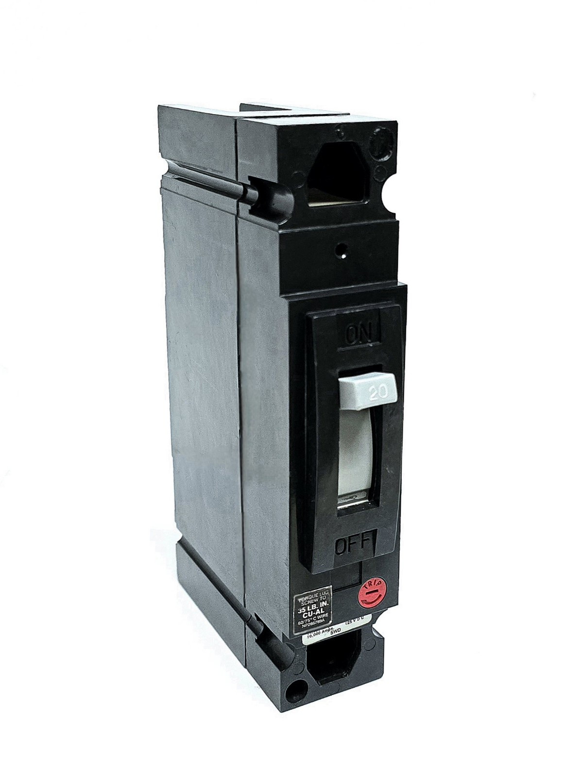 GENERAL ELECTRIC TED113020WL, CIRCUIT BREAKER, 20A, 277VAC/125VDC, 1-Pole, USA