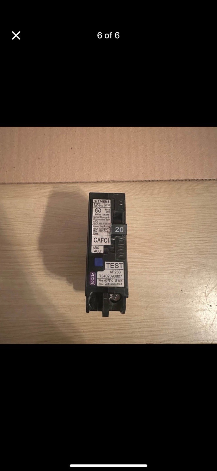 LOT OF 10 Siemens QA120AFCN Circuit Breaker NO WIRE