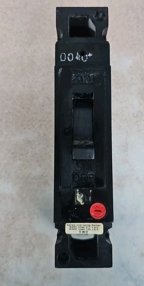 GE TED113020 Circuit Breaker, 20A, 1P, 277V