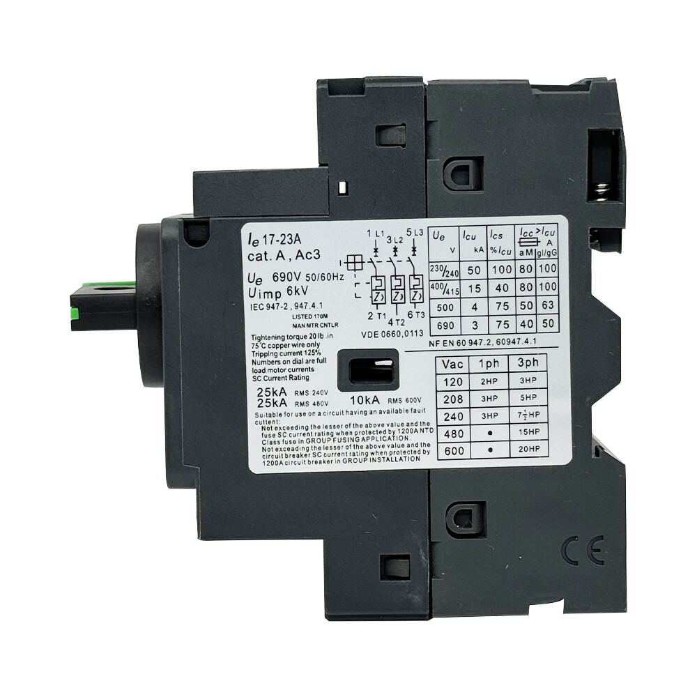 NEW Motor circuit breaker Deca GV2P21 thermal magnetic rotary handle 3P 17-23A