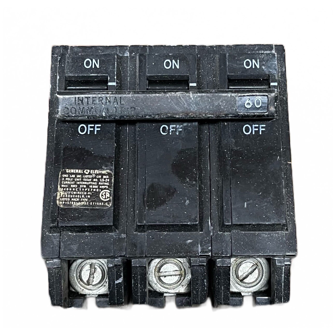 GE THQL32020 3P, 3PH, 60A, 240V Circuit Breaker