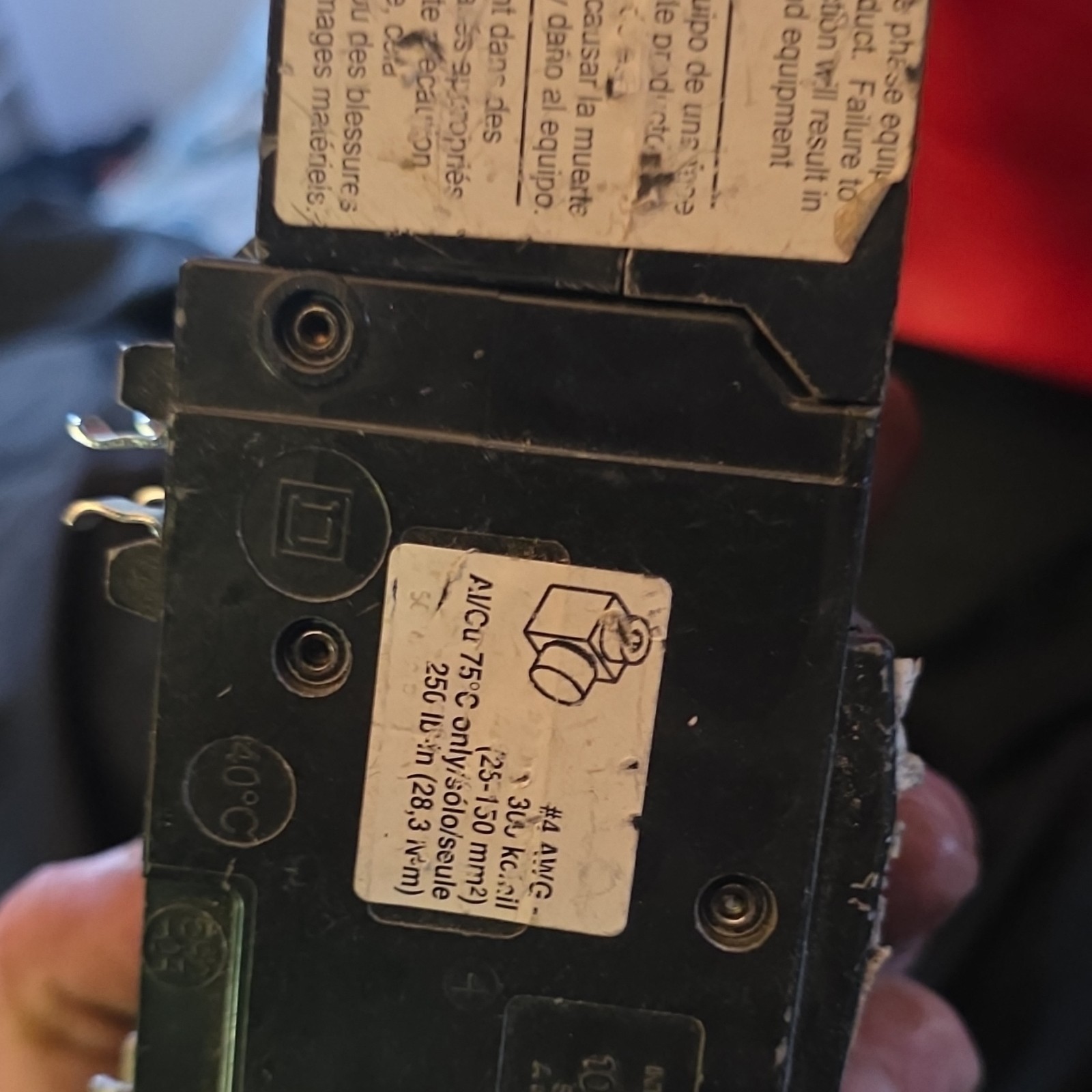 Square D QO QO2225SL 25A 2-Pole 120/240V AC Circuit Breaker Trip Indicator