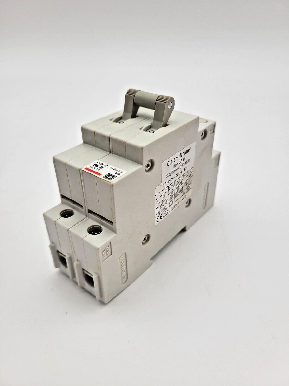 Cutler-Hammer SPHM2HM0006 Supplementary Protector Hydraulic Magnetic 277/480V